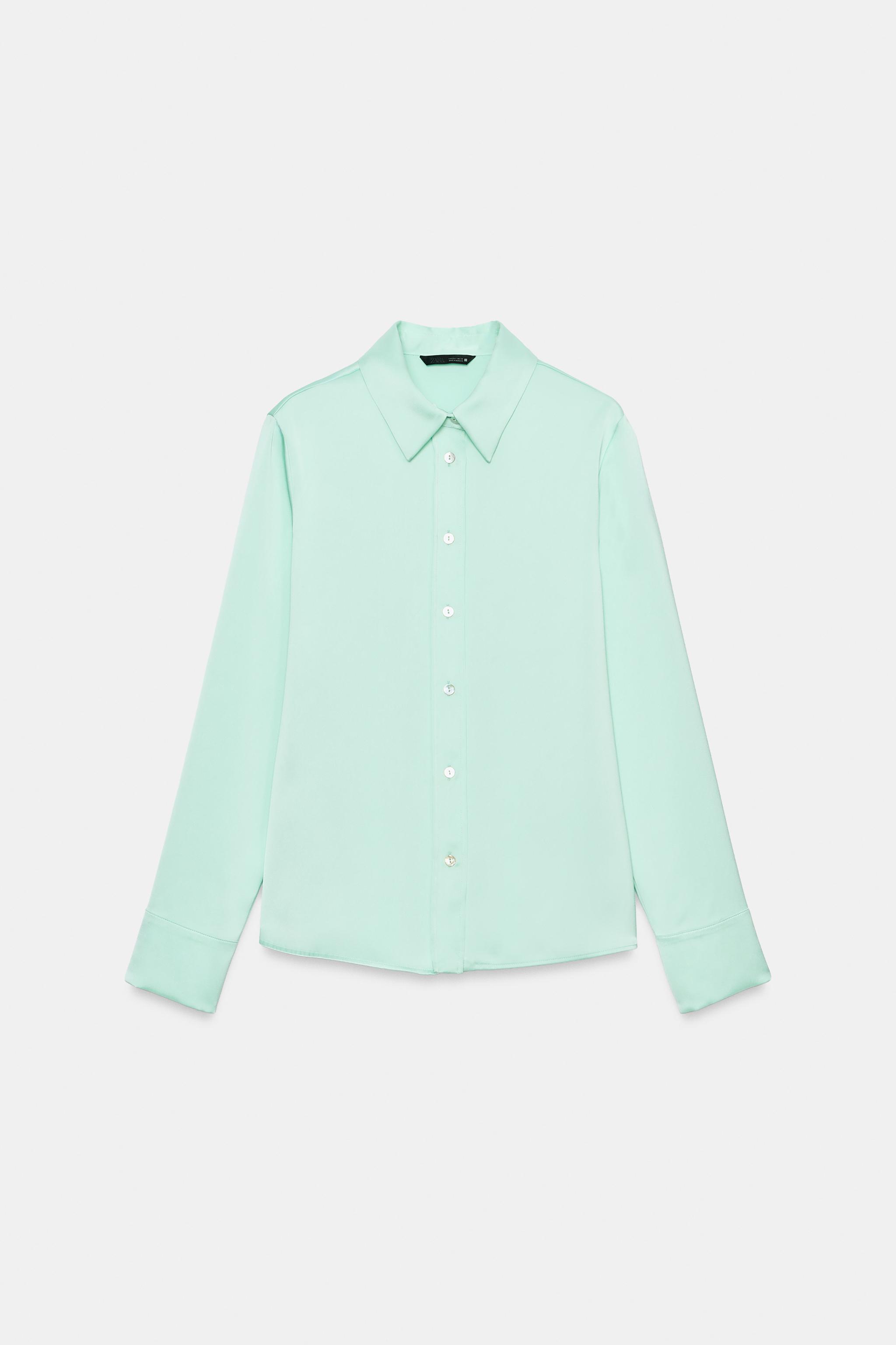 SATIN BACK-TIE SHIRT